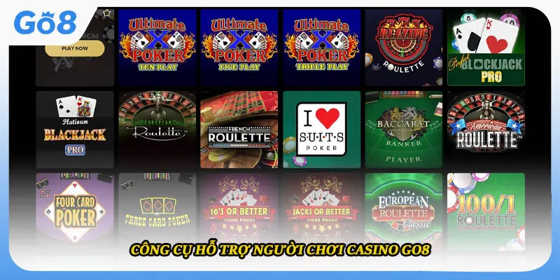 Công cụ hỗ trợ người chơi casino GO8